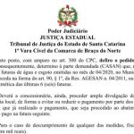 Justiça acata pedido do Município de Braço do Norte e Casan deverá revisar faturas