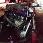 Colisão entre carro e moto é registrada na SC-390, em Lauro Müller