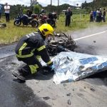 Motocicletas pegam fogo após colisão que deixou dois motociclistas mortos em São Joaquim
