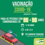 São Ludgero: Pessoas que possuem comorbidades com idade entre 55 e 59 anos receberão vacina contra Covid-19 São Ludgero: Pessoas que possuem comorbidades com idade entre 55 e 59 anos receberão vacina contra Covid-19