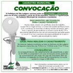 Prefeitura convoca locadores e locatários a contribuírem com a segurança de São Ludgero fazendo o Cadastro Municipal