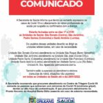 Unidades de Saúde fechadas pelo alto número de profissionais afastado devido a Covid-19 Unidades de Saúde fechadas pelo alto número de profissionais afastado devido a Covid-19