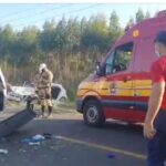 Acidente deixa duas mulheres feridas gravemente na rodovia SC-447, em Balneário Arroio do Silva