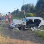 Acidente deixa duas mulheres feridas gravemente na rodovia SC-447, em Balneário Arroio do Silva