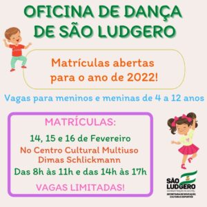 Inscrições abertas para a Oficina de Dança gratuita em São Ludgero