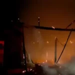 Centro e Eventos é atingido pelo fogo