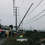  Equipe Cegero segue firme com os trabalhos para restabelecimento da linha de distribuição na SC-108