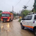 A chuva forte levou à interdição de três vias municipais em Içara