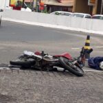 Motociclista fica ferido em acidente com carro em Orleans