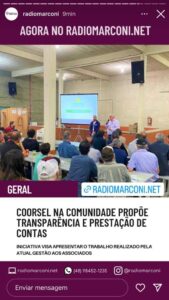Encontros do Coorsel na comunidade propõem transparência e prestação de contas