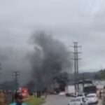 Bloqueio é registrado na SC 108 em Orleans