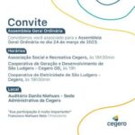Associados da Cegero estão convidados para participarem das Assembleias Gerais Ordinárias no dia 24