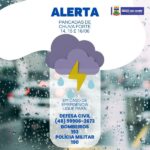 Defesa Civil de SC emite alerta de chuva persistente e volumosa