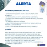 Defesa Civil de SC emite alerta de chuva persistente e volumosa