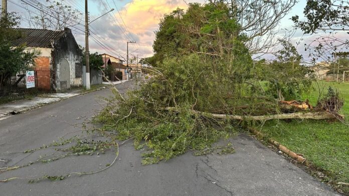 Temporal causa alagamentos, queda de energia e estragos em Criciúma 