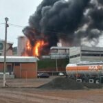 Incêndio atinge distribuidora de combustível em Chapecó