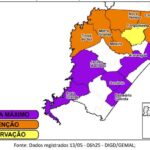 12 municípios registraram ocorrências por conta das chuvas na região Sul catarinense