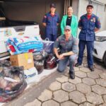 Corpo de Bombeiros Militar de Orleans entrega doações arrecadadas na Campanha do Agasalho