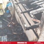Casa de alvenaria pega fogo e bombeiros são acionados em Lauro Müller
