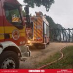 Incêndio atinge estufa de fumo em Lauro Müller Incêndio atinge estufa de fumo em Lauro Müller