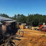 Incêndio em estufa de secagem de fumo em Orleans Incêndio em estufa de secagem de fumo em Orleans