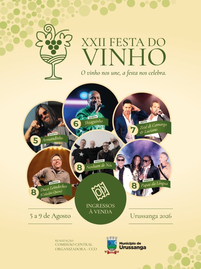 Festa do Vinho inicia venda dos passaportes promocionais neste domingo Festa do Vinho inicia venda dos passaportes promocionais neste domingo