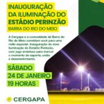 Estádio Perinzão: Inauguração da iluminação acontece dia 24 na localidade de Rio do Meio, em Grão-Pará Estádio Perinzão: Inauguração da iluminação acontece dia 24 na localidade de Rio do Meio, em Grão-Pará