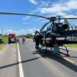 Carro atinge ciclista que é arremessado e fica em estado grave