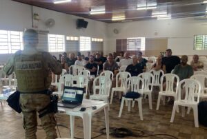 Palestra da PM reforça segurança no ambiente escolar em Braço do Norte