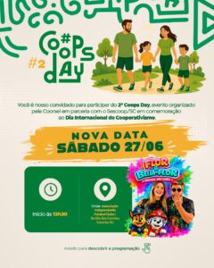 2º Coops Day será realizado no dia 27 de junho em Tubarão 2º Coops Day será realizado no dia 27 de junho em Tubarão