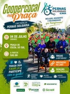 Inscrições abertas para o Treinão Pernas Solidárias, no dia 4 de julho em Cocal do Sul
