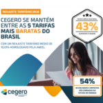 Reajuste tarifário 2026 mantém a Cegero entre as menores tarifas do Brasil